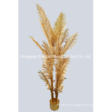 Plastic Golden Areca Pearl Palm Tree Artificial Plant for Christmas Decoration (51155)